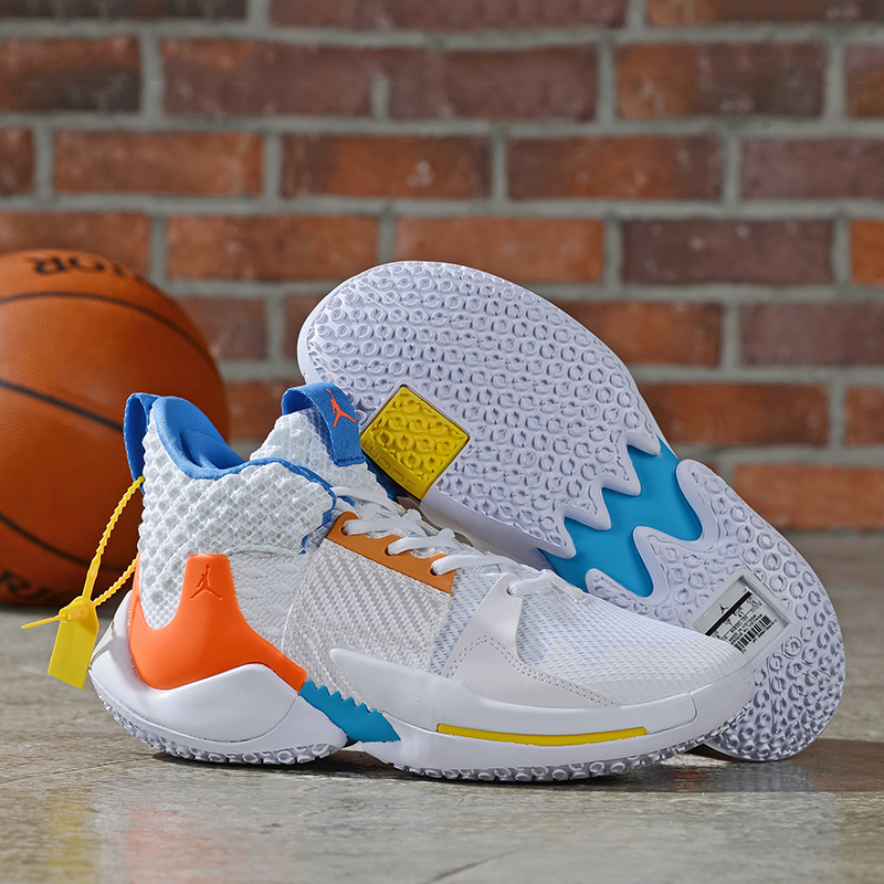 Jordan Why Not Zer0.2 White Blue Orange Shoes